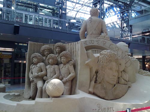 Michael Jackson Denkmal aus Sand