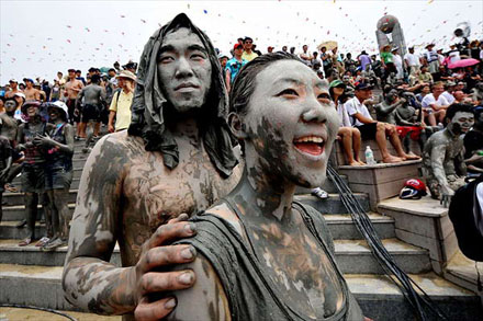 Schlamm Festival in Süd Korea