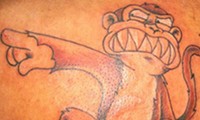 Verrückte Affen-Tattoos