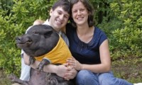 Familienfotos mit dem Haustier