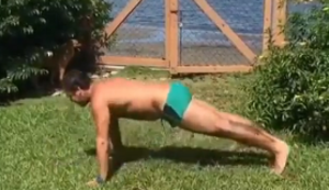 Etwas Sport im Garten machen