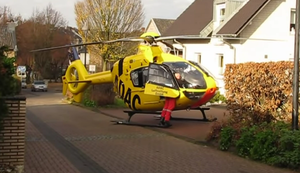 Hubschrauber in der Einfahrt