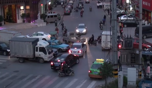 Eine Kreuzung in China