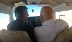 Foto aus dem Flugzeug machen