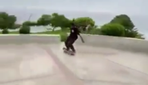 Glücklicher Skater