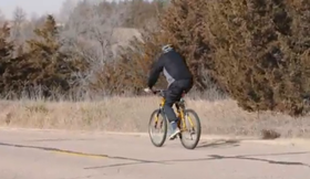 Radfahren bei starkem Gegenwind