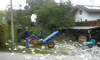Schubkarre fliegen lassen