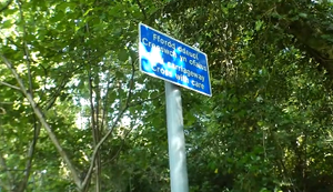 Hindernis auf dem Wanderweg