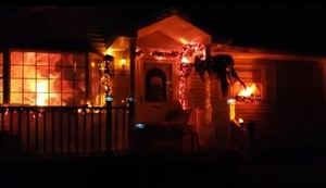 Haus in Flammen