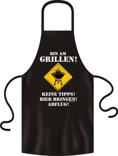 Grillschürze Bin am Grillen!