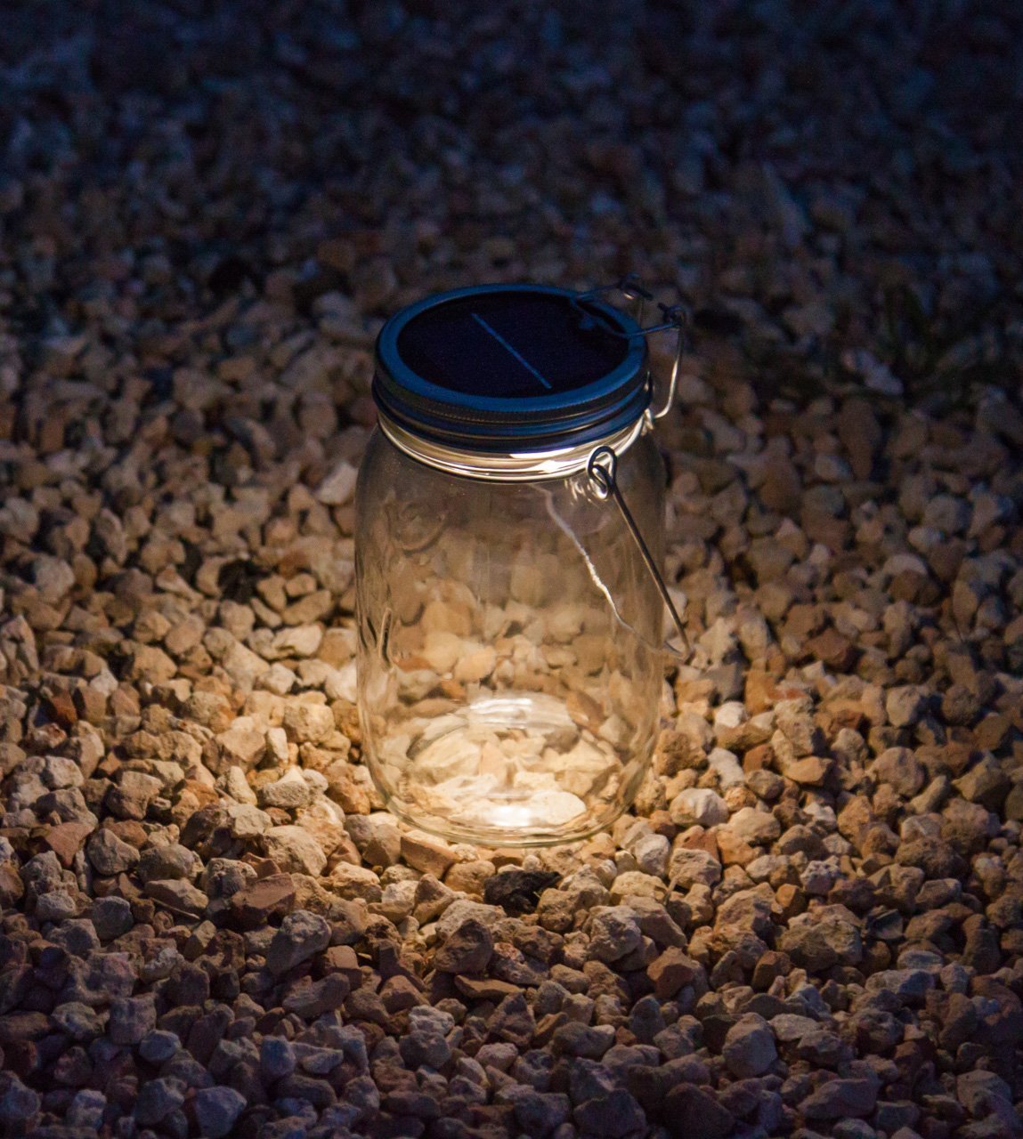 Solarlampe im Einmachglas