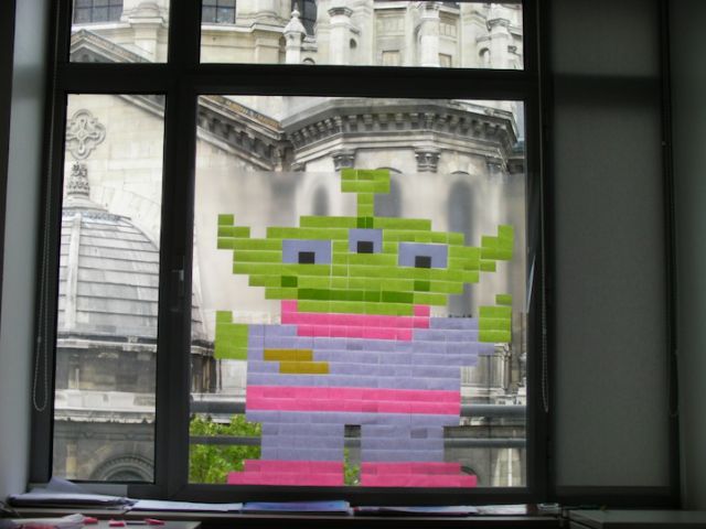 Kunst mit Post-It-Zetteln