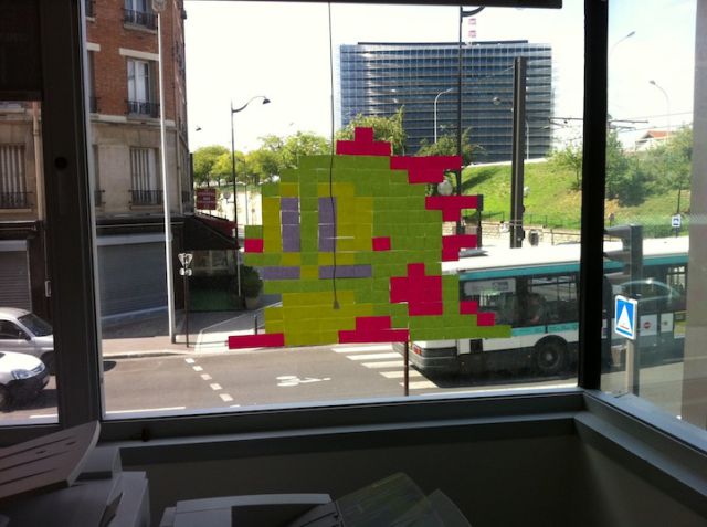 Kunst mit Post-It-Zetteln