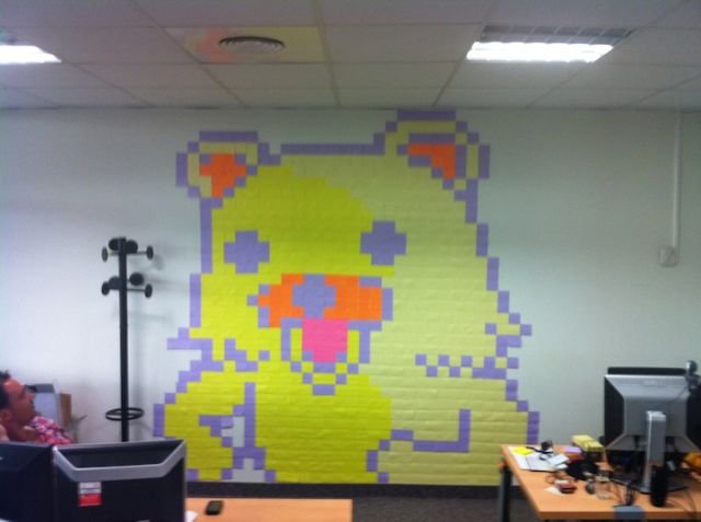 Kunst mit Post-It-Zetteln