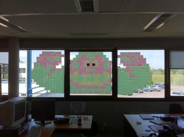Kunst mit Post-It-Zetteln