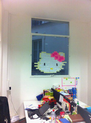 Kunst mit Post-It-Zetteln