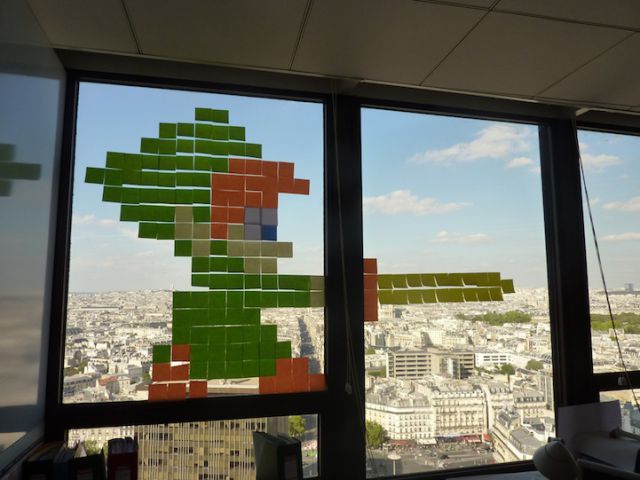 Kunst mit Post-It-Zetteln