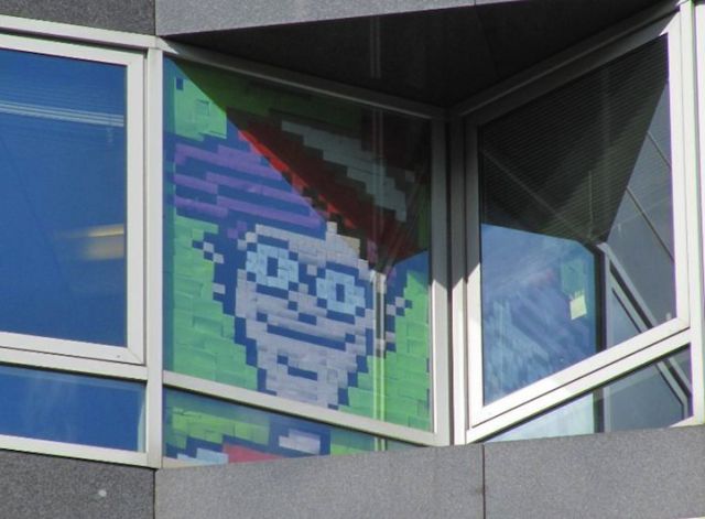 Kunst mit Post-It-Zetteln