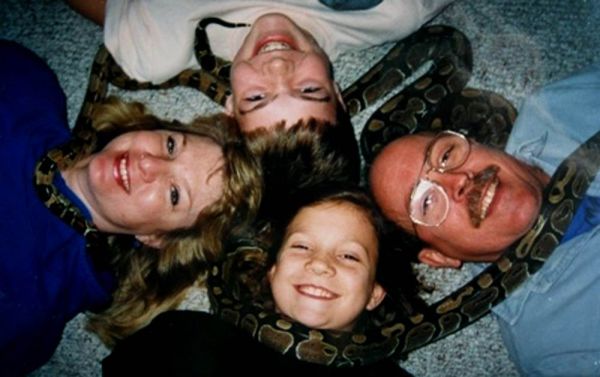 Familienfotos mit dem Haustier