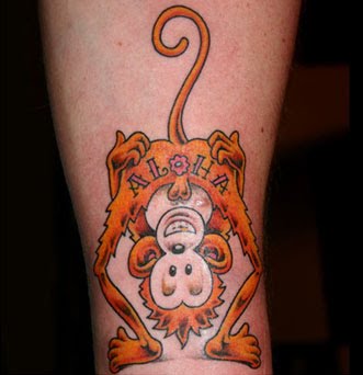 Verrückte Affen-Tattoos