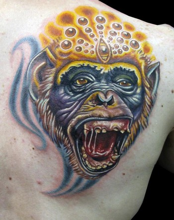 Verrückte Affen-Tattoos