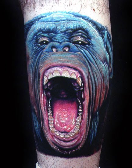 Verrückte Affen-Tattoos