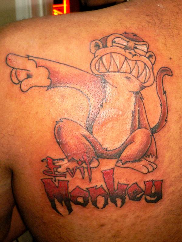 Verrückte Affen-Tattoos