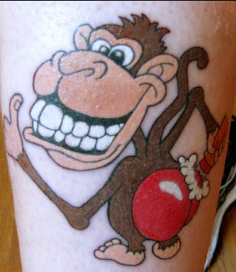 Verrückte Affen-Tattoos