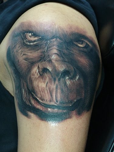 Verrückte Affen-Tattoos