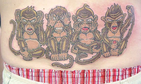 Verrückte Affen-Tattoos
