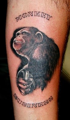 Verrückte Affen-Tattoos