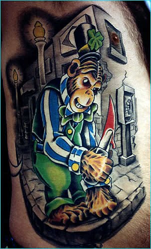 Verrückte Affen-Tattoos