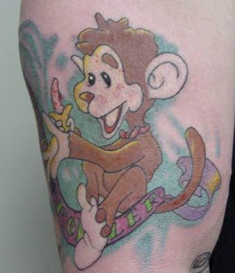 Verrückte Affen-Tattoos