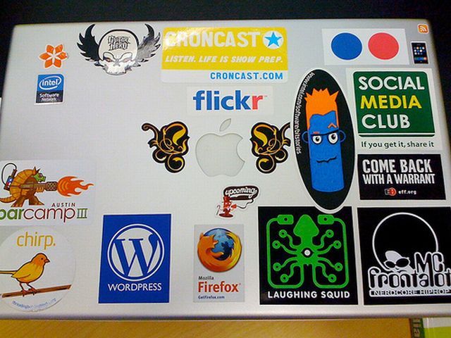 Beklebte Laptops