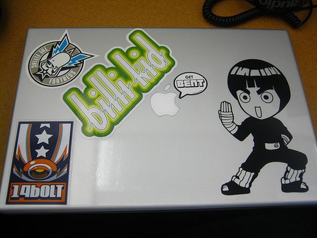 Beklebte Laptops