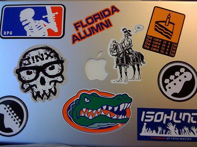 Beklebte Laptops