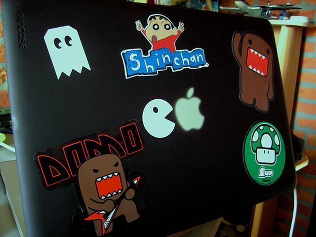 Beklebte Laptops