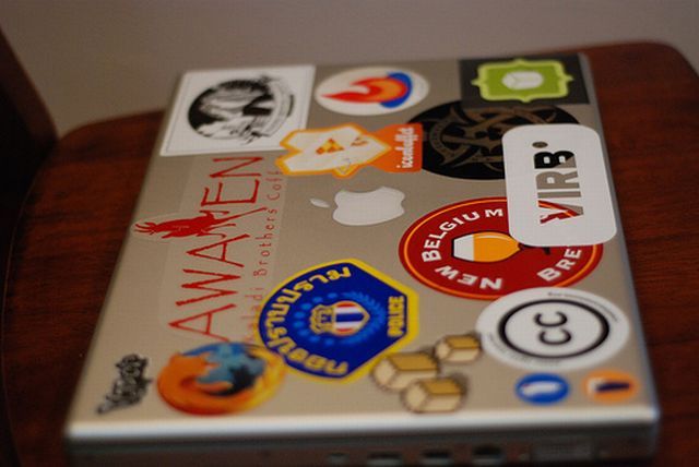 Beklebte Laptops