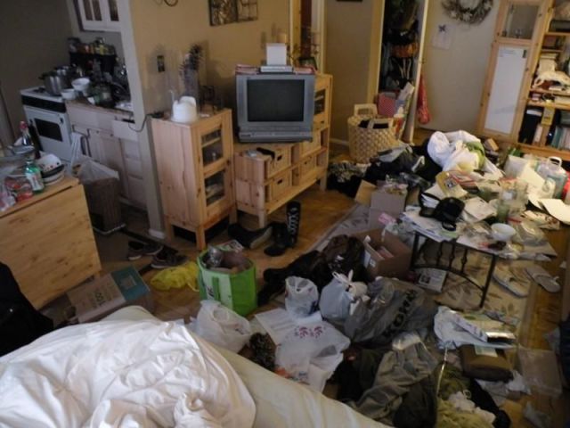 Wohnungen voller Müll und Dreck