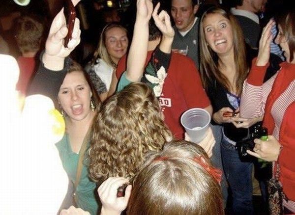 Verrückte Girls im Bild