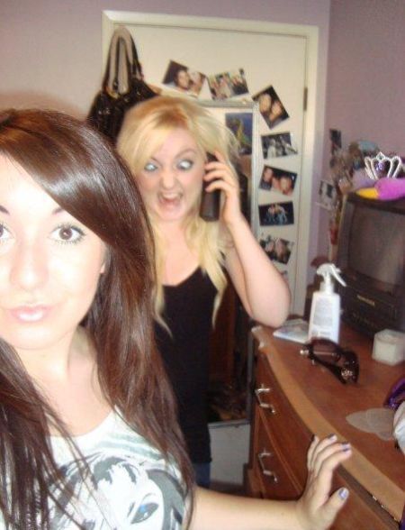 Verrückte Girls im Bild