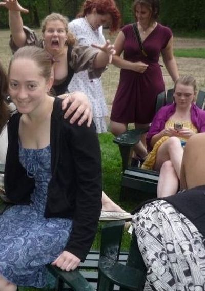 Verrückte Girls im Bild