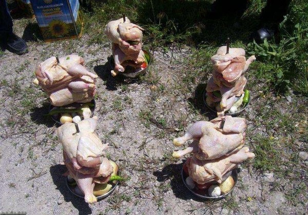 Hühner zubereiten