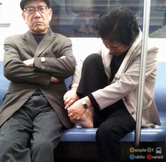 Lustige und verrückte Leute in der U-Bahn 4