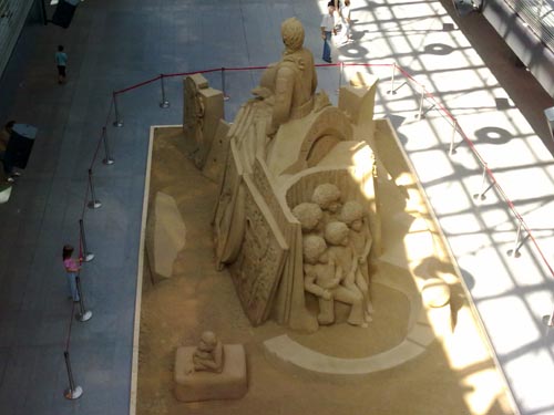 Michael Jackson Denkmal aus Sand