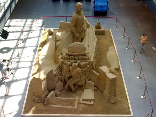 Michael Jackson Denkmal aus Sand