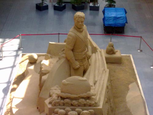 Michael Jackson Denkmal aus Sand