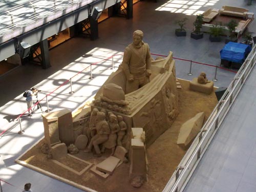 Michael Jackson Denkmal aus Sand