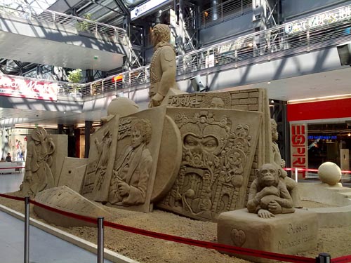 Michael Jackson Denkmal aus Sand