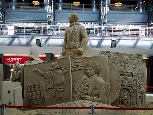 Michael Jackson Denkmal aus Sand